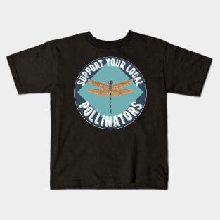 Support Dragonfly Pollinators Kids T-Shirt